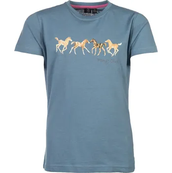 Chlapecké tričko Dětské triko -Pony Club- kouřově modré,134/140