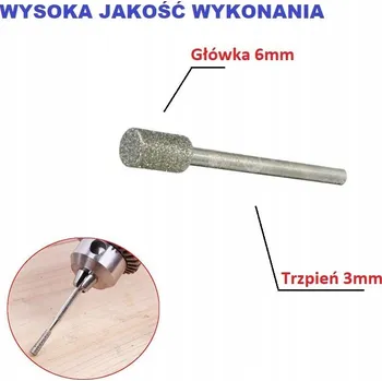 Vrták Diamantový válcový frézovací nástroj, brusný kotouč 6 mm