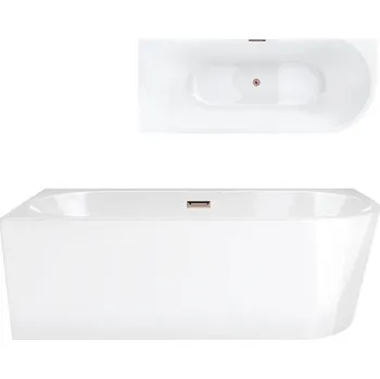 Vana Akrylátová rohová vana Corsan Intero, odtok uprostřed, 150 x 74 cm