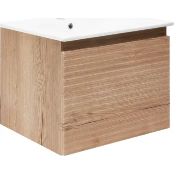 Koupelnový nábytek Koupelnová skříňka s umyvadlem Naturel Savona 58x43x44,8 cm dub halifax mat SAVONA60DH