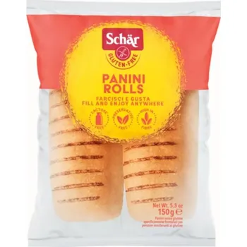 Trvanlivě pečivo Schär Panini rolls bulky bílé k dopečení 150g 2ks Schar bez lepku 3022