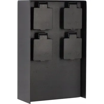 Elektrická zásuvka Elektrická Zásuvka hermetická LED zásuvka Univerum černá