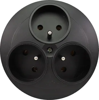 Elektrická zásuvka Elektrická Zásuvka nástěnná Timex-Elektro černá