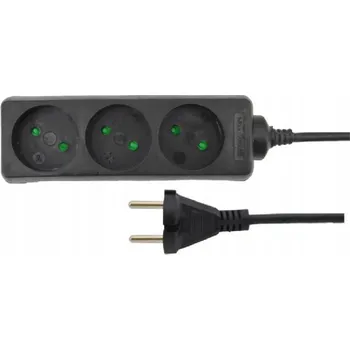 Napájecí kabel Prodlužovací Kabel přívod AW-Tools 3 m, 4 ks, černý