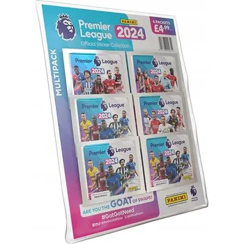 samolepka Panini Premier League 2024 Multipack s nálepkami - 6 sáčků, 30 nálepek