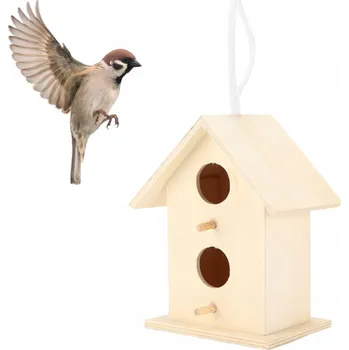 Krmítko pro ptáka DŘEVĚNÉ KRMÍTKO PRO PTÁKY BUDKA Z DŘEVA DOMEČEK PRO PTÁKY