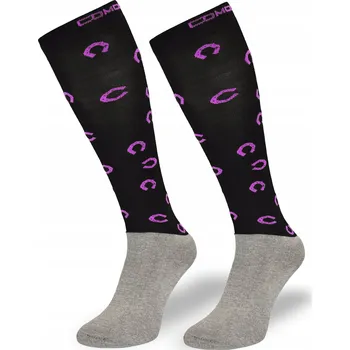 Pánské ponožky Jezdecké Ponožky Comodo SPJM velikosti vel. podkovovitě fialové a černé