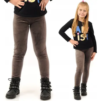 Dívčí legíny Dívčí velurové legíny Kalhoty LAEMI Cappuccino 158