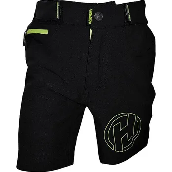 Cyklistické kalhoty Dětské kraťasy - HAVEN Teenage - Black / Green 3