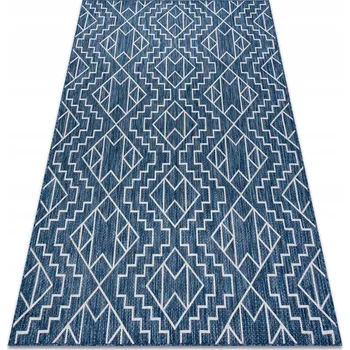 Koberec Koberec PLOCHÝ TKANÝ OUTDOOROVÝ ŠŇŮRKOVÝ SISAL SION Romby granátový 140x190 cm