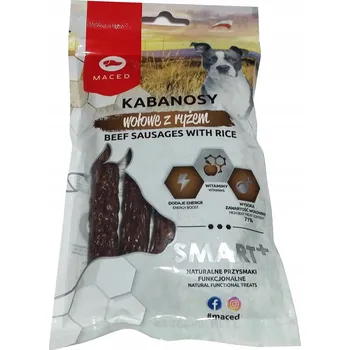 Pamlsek pro psa Hovězí kabanosy s rýží 100g Maced žvýkací pamlsek