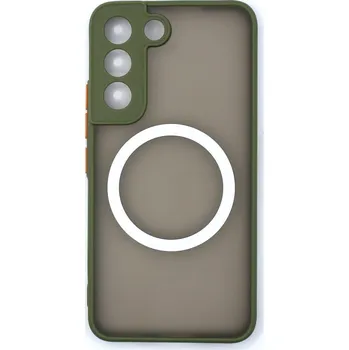 MagSafe silikonový kryt pro Samsung Galaxy S21 FE - Zelený