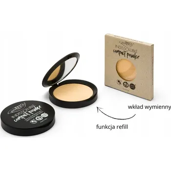 Pudr Rozjasňující pudr puroBIO v kompaktním balení - lisovaný, odstín T01 - vyměnitelná náplň