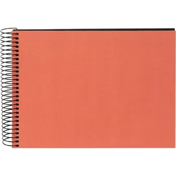 Fotoalbum Album na fotografie k vlepování, 40 černých stran, spirálová vazba, lososová barva