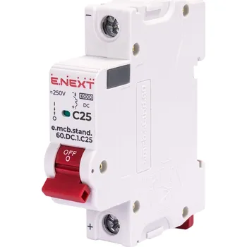 Jistič E.NEXT Jistič DC C25 25A 1P 250V DC 6 kA