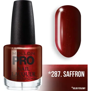 Lak na nehty 287. Šafrán - Klasický lak na nehty s vytvrzujícím účinkem Hardening Nail Lacquer 15 ml - Mollon PRO