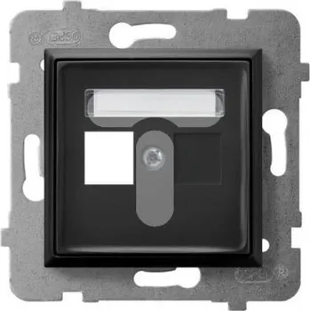Elektrická zásuvka Pouzdro pro jednoduchou keystone zásuvku, černé Ospel Aria - GPK-1U/P/33