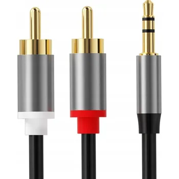 Audio kabel 3,5mm na 2-RCA kabel Rozbočovač audio kabelu pro TV Reproduktor PC MP3 3m