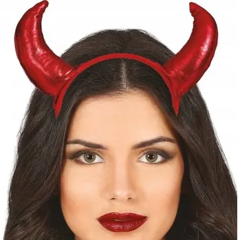 Čelenka ČELENKA S ĎÁBELSKÝMI ROHY ČERVENÁ ČERVEŇ ĎÁBEL ĎÁBLICE ĎÁBELSKÉ