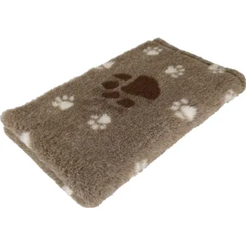 Pelíšek pro psa HS Pelíšek pro psy VetBedding Premium - výška 30 mm (hnědá – krémové malé a tmavě hnědé velké tlapky) Velikost: 100 x 80 cm