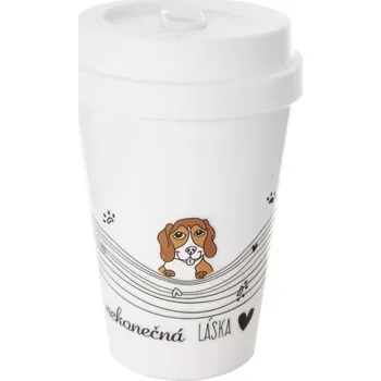 Termoska Hrnek termo pohár UH NEKONEČNÁ LÁSKA pes 0,35 l