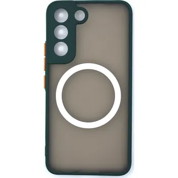 MagSafe silikonový kryt pro Samsung Galaxy S21 FE - Tmavě zelený