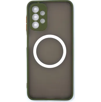 Silikonový kryt s magnetickým kroužkem pro Samsung Galaxy A13 4G - Zelený