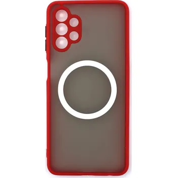 Silikonový kryt s magnetickým kroužkem pro Samsung Galaxy A32 5G - Červený