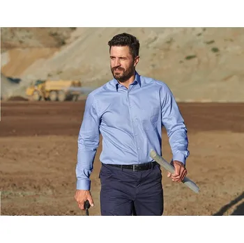 Pánská košile Business košile s dlouhým rukávem e.s.comfort velikost 47 světle modrá melanž Strauss Pracovní oblečení