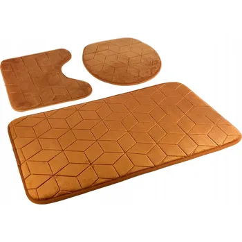 Koupelnová předložka Koupelnové předložky Sumba světle hnědé, protiskluzové koberečky, sada 3 ks