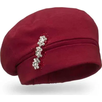 Čepice Bavlněná dámská čepice Krumlovanka W-0850/144 vínová