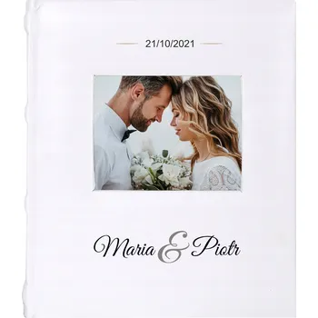 Fotoalbum Album na svatební fotografie 20 černých listů Kraina Albumów