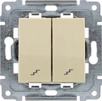 vypínač Schodišťový vypínač pod omítku Kos Elektro System, béžové odstíny 450319