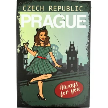 Dekorativní magnet GiftyCity GIFTY CITY Plechový magnet - 8x5,5 cm - Retro, Always for you