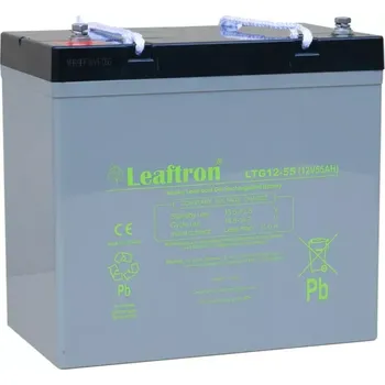 Trakční baterie Leaftron LTG12-55 gelový záložní, bezúdržbový, akumulátor 12V/55Ah