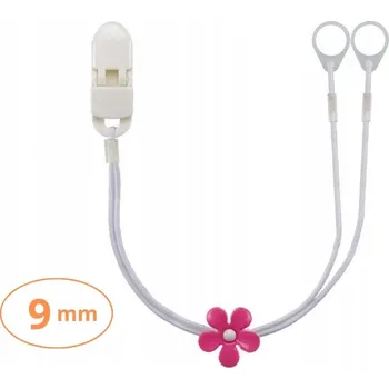 Bezpečnostní kamera Dvojitý klip na sluchadla - bílý s kytičkou