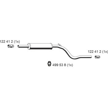 Tlumič výfuku Střední tlumič výfuku ERNST 642002