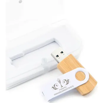 USB flash disk Flash disk MemoRabbit TWISTWOOD 1 GB USB 2.0 + krabička + gravírování SVATÉ PŘIJÍMÁNÍ 1 GB USB 2.0 bílý