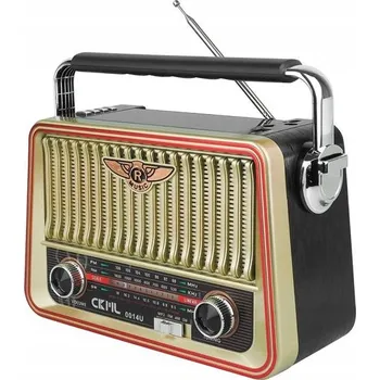 Radiopřijímač PŘENOSNÉ RÁDIO FM/USB/SD/AUX/SOLÁRNÍ - RETRO STYL