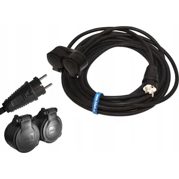Napájecí kabel Zahradní Prodlužovací Kabel Hilark 50 m 2 ks černá