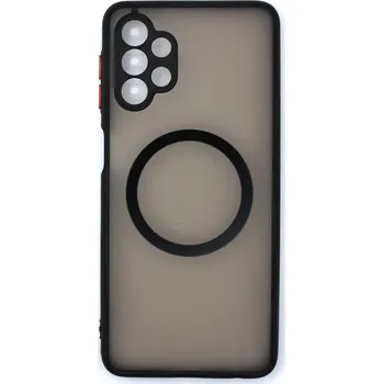 Silikonový kryt s magnetickým kroužkem pro Samsung Galaxy A32 5G - Černý