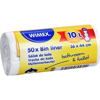 Pytle na odpadky WIMEX Sáčky do koše bílé 10 l 50 ks