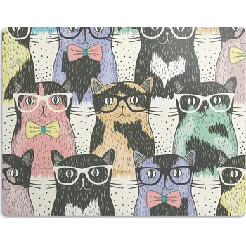 Miska pro psa Ochranná podložka pod misky pro psy a kočky s brýlemi 60x40