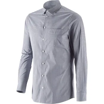 Pánská košile e.s. Business košile cotton stretch, slim fit velikost 42 tmavomodrá károvaná Strauss Pracovní oblečení
