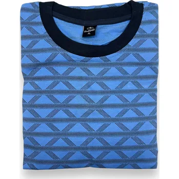 Pánské pyžamo N-feel Pánské bavlněné pyžamo letní komplet SIMO Barva: Tyrkysová, Velikost: XL