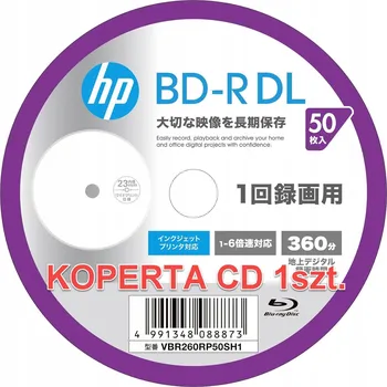 Obálka HP BD-R DL 50GB x6 Printable - 1 Ks CD obálka