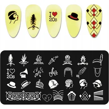 Přípravek na nehty Šablona / Destička na nehty pro zdobení nehtů