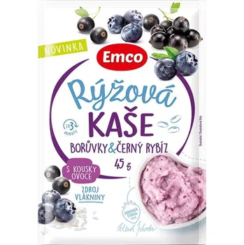Emco Rýžová kaše s borůvkami a černým rybízem