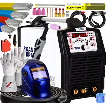 Svářečka INVERTOROVÁ SVÁŘEČKA SKANDI KRAFT TIG 215 AC/DC MMA 230V 200A PULS