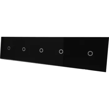 vypínač SKLENĚNÝ DOTYKOVÝ PANEL SPÍNAČ 5-NÁSOBNÝ (1+1+1+1+1)